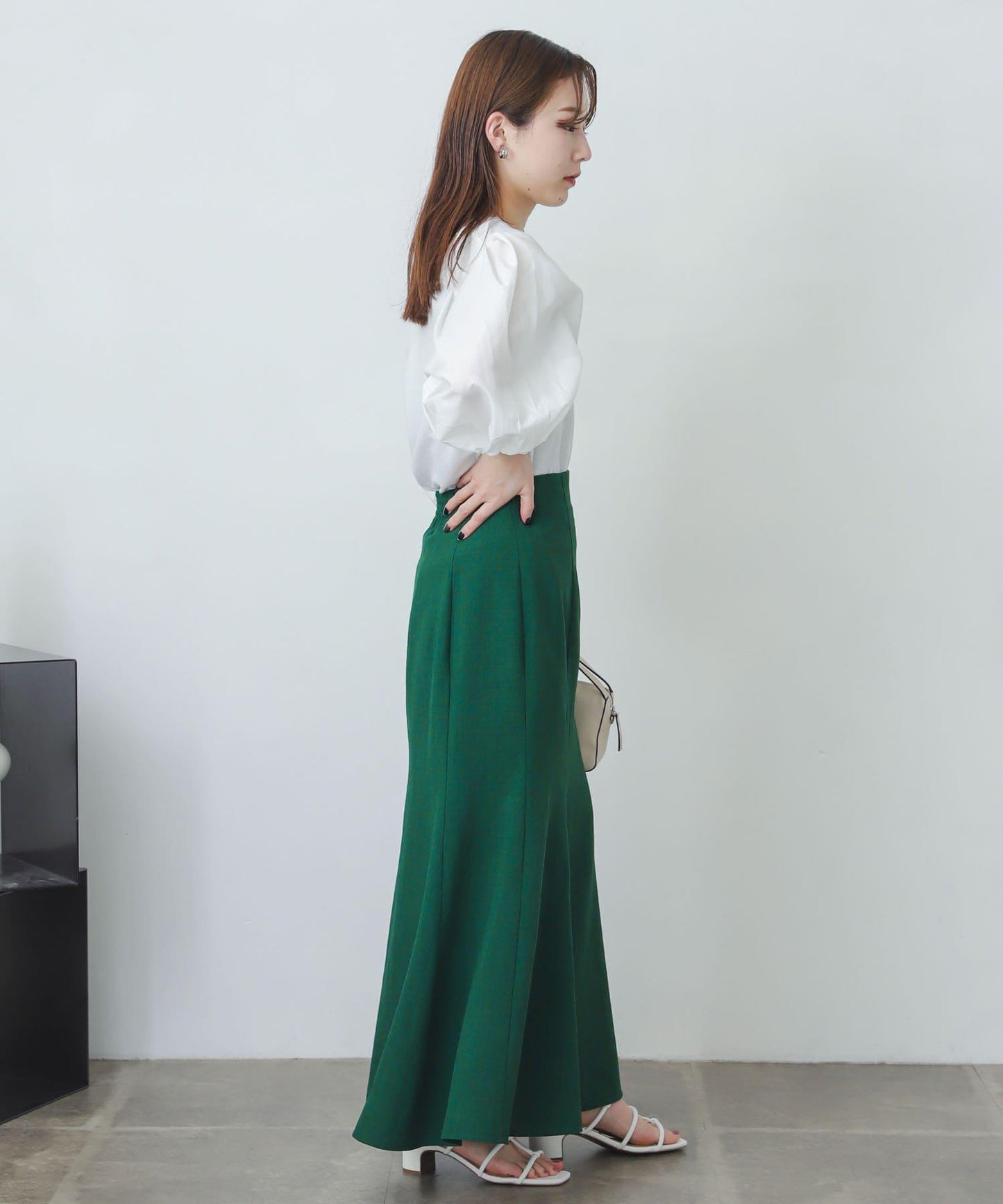 亞麻風美人魚裙