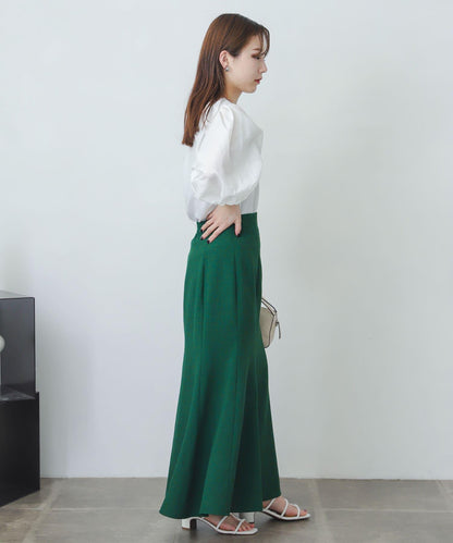 亞麻風美人魚裙