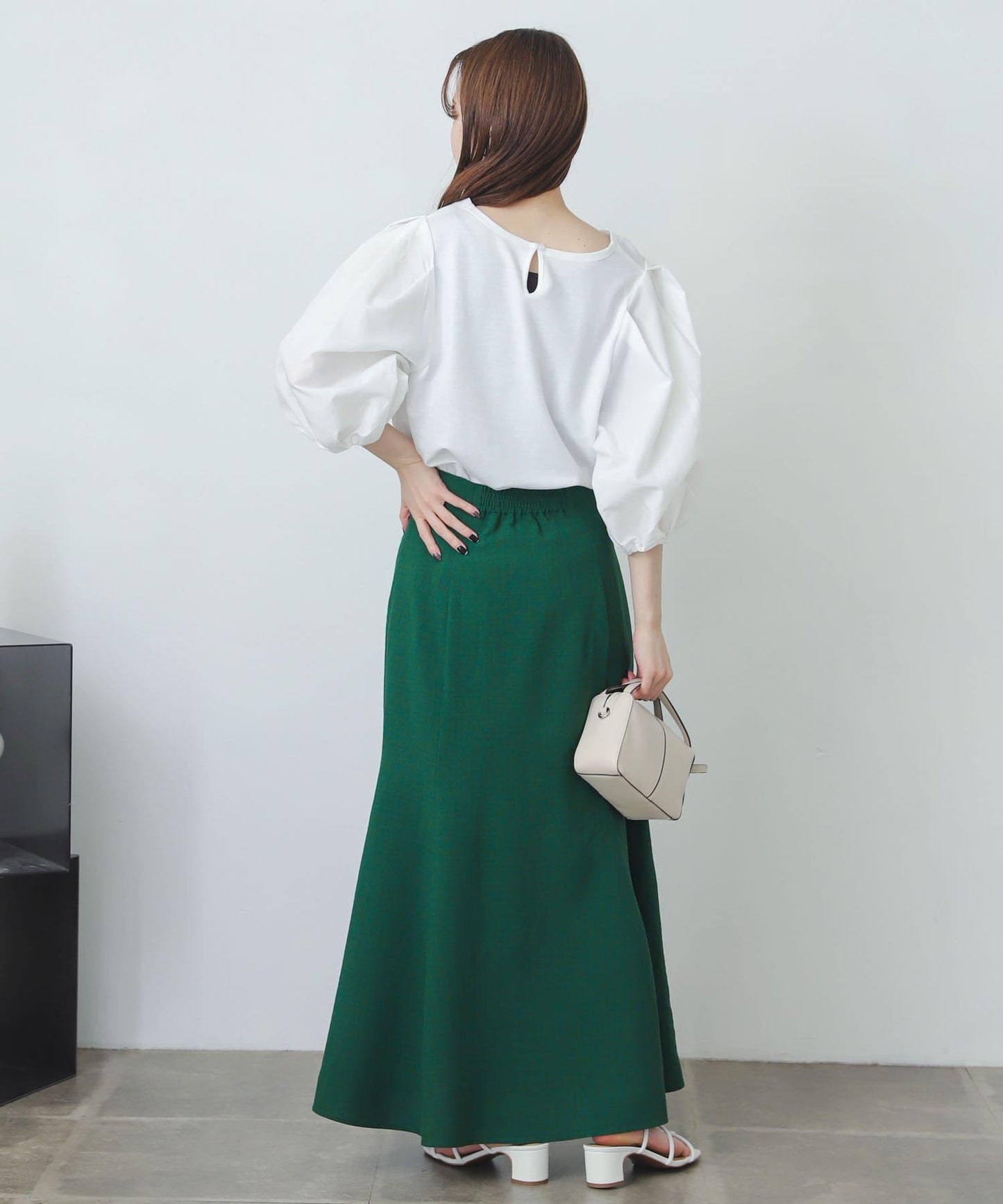 亞麻風美人魚裙