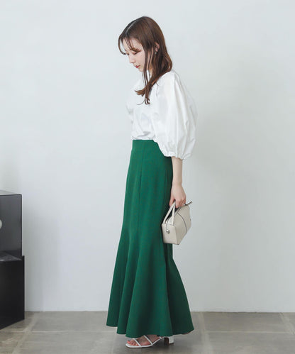 亞麻風美人魚裙