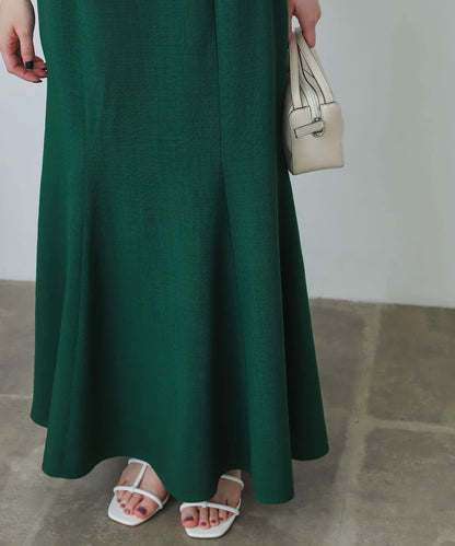 亞麻風美人魚裙