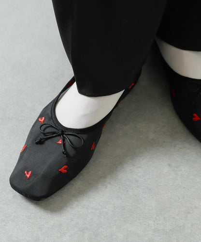 愛心網紗平底鞋