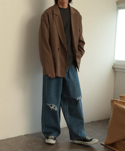 雙排扣寬鬆西裝夾克