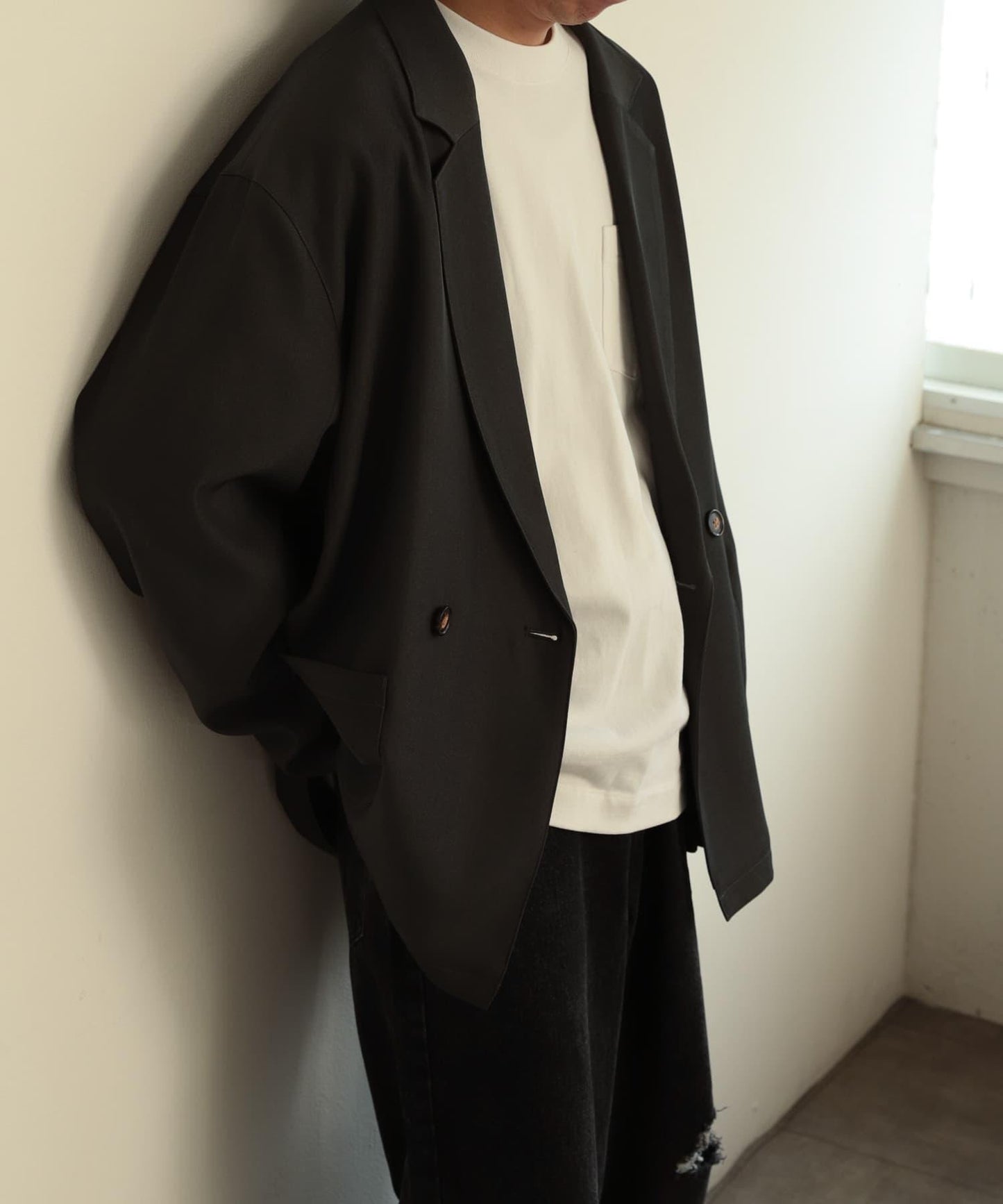 雙排扣寬鬆西裝夾克