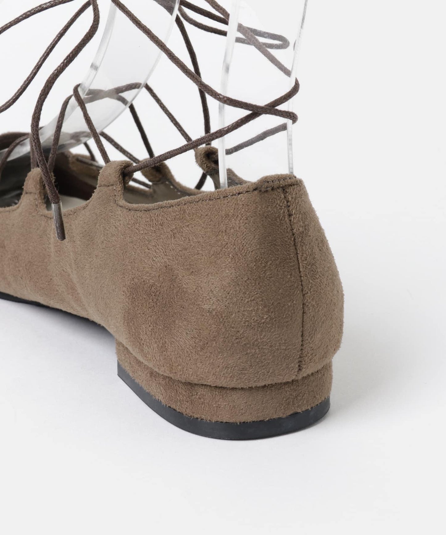 2WAY繫帶蕾絲平底單鞋∴