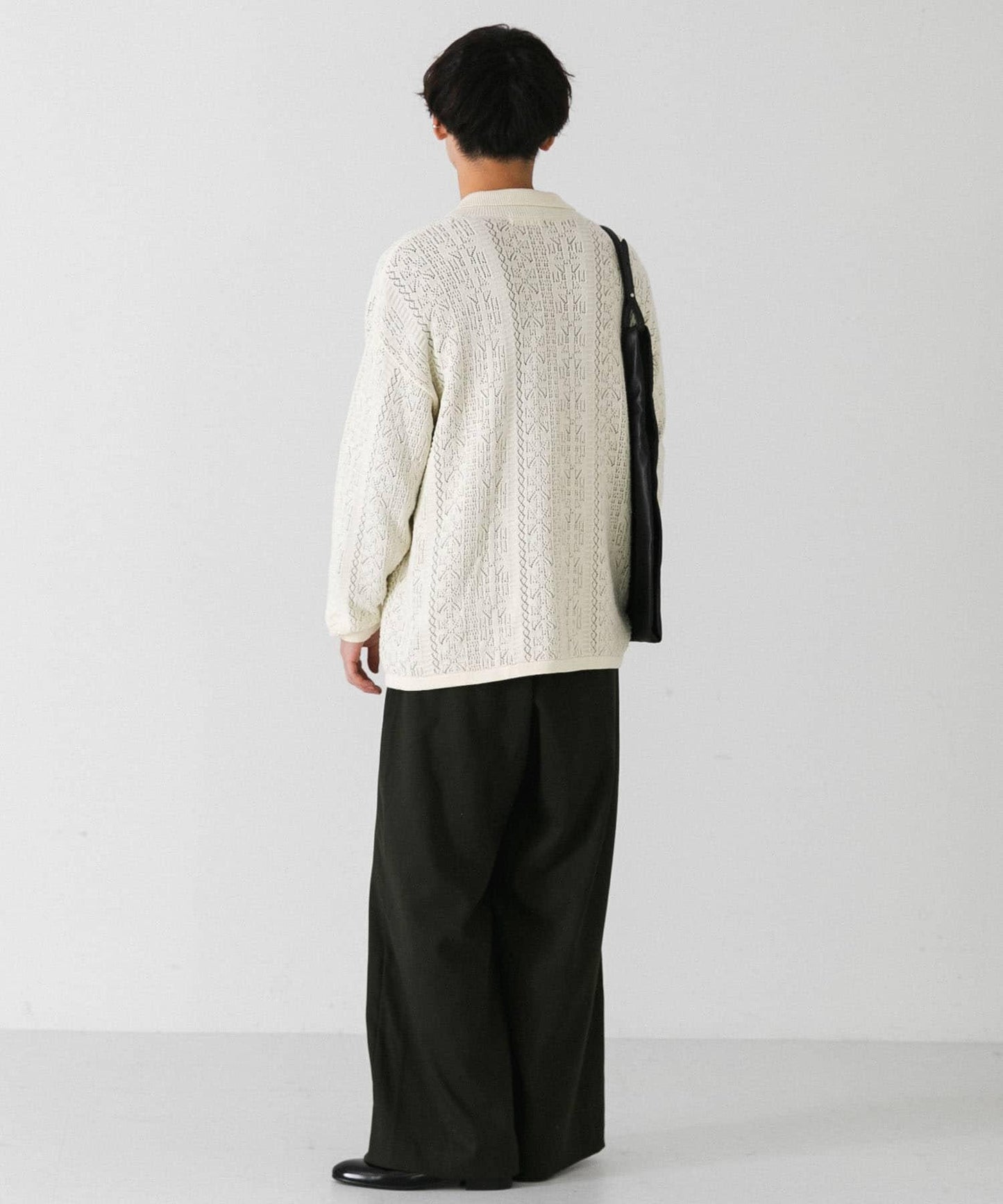 中性蕾絲針織POLO衫