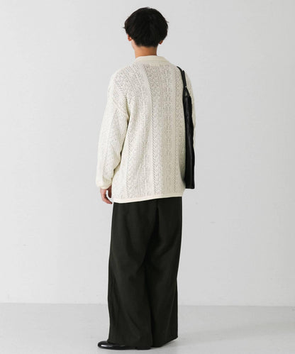 中性蕾絲針織POLO衫