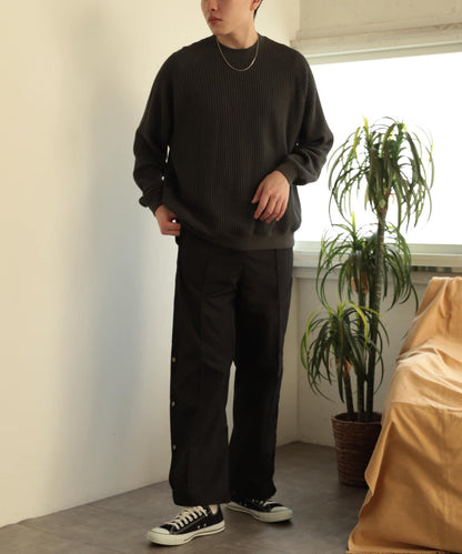 「套裝可搭配」側邊條紋運動褲