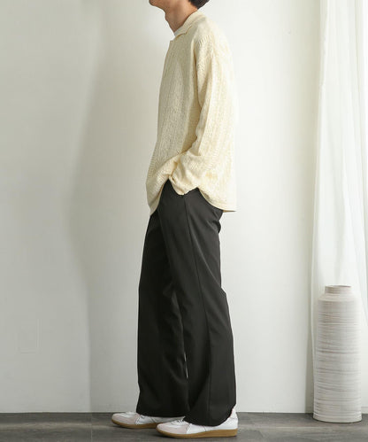 中性蕾絲針織POLO衫