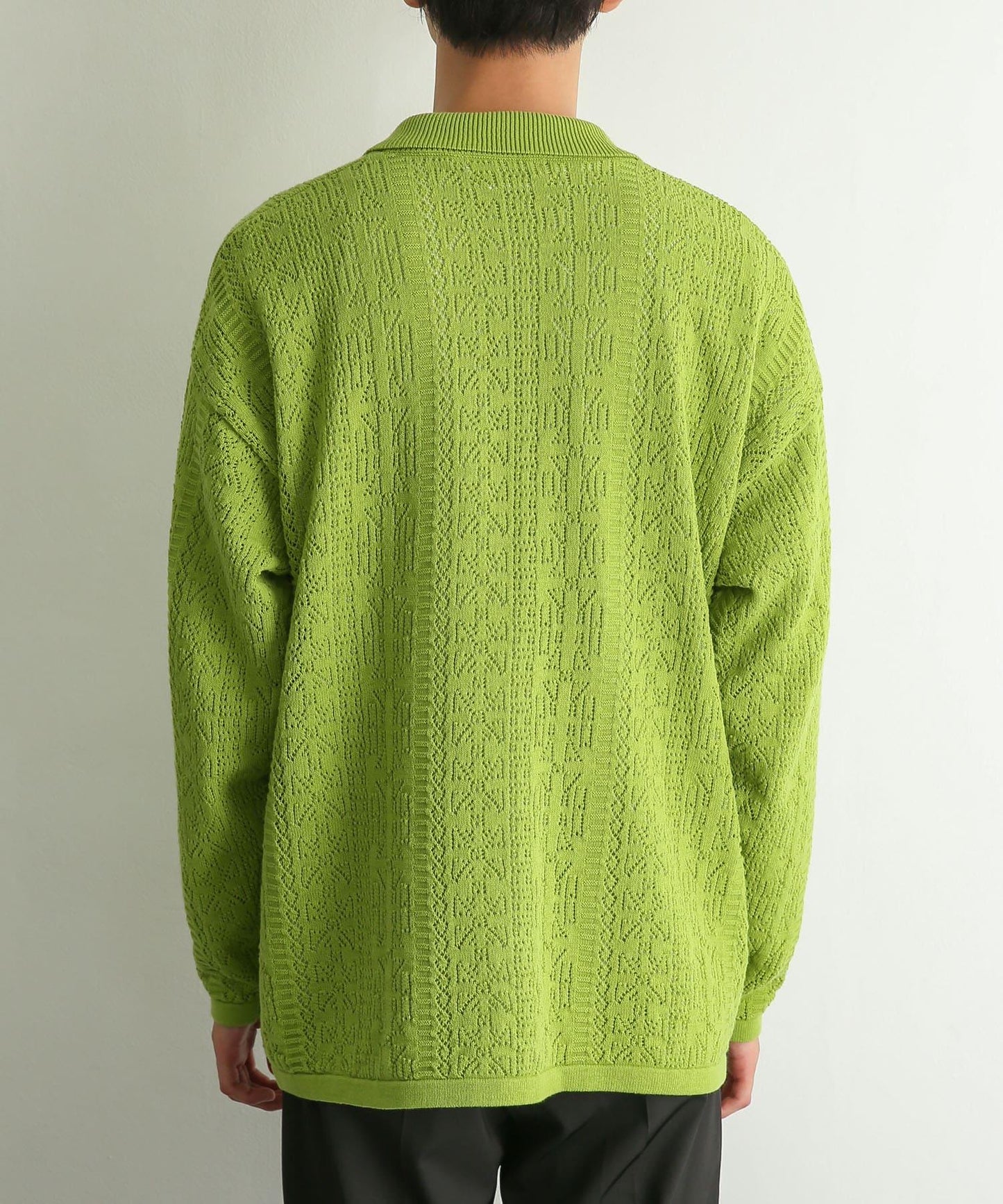 中性蕾絲針織POLO衫