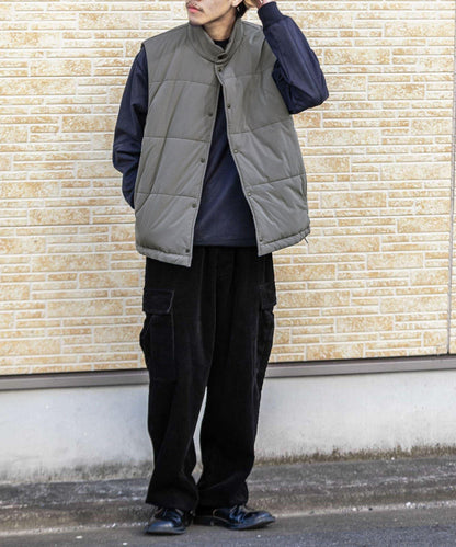 帶抽繩墊肩馬甲