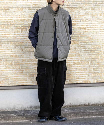 帶抽繩墊肩馬甲