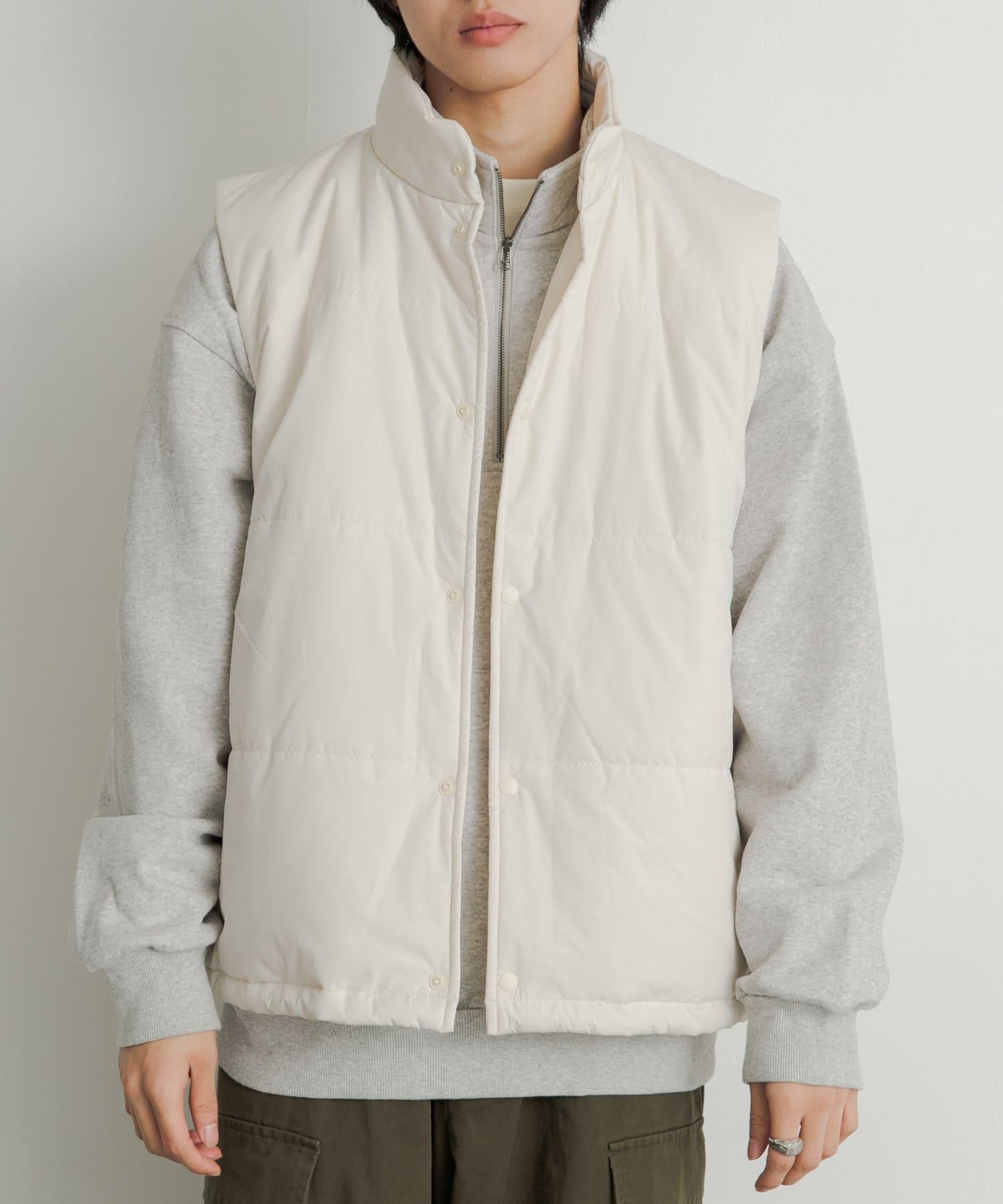 帶抽繩墊肩馬甲