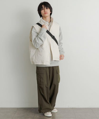 帶抽繩墊肩馬甲