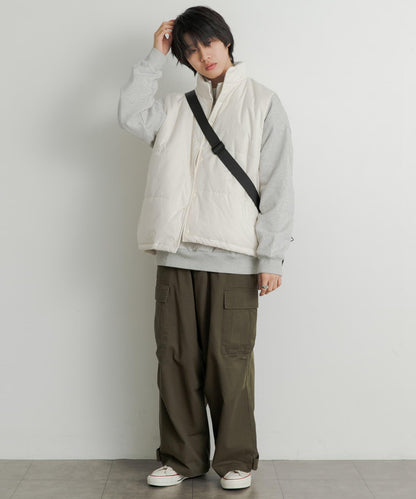 帶抽繩墊肩馬甲