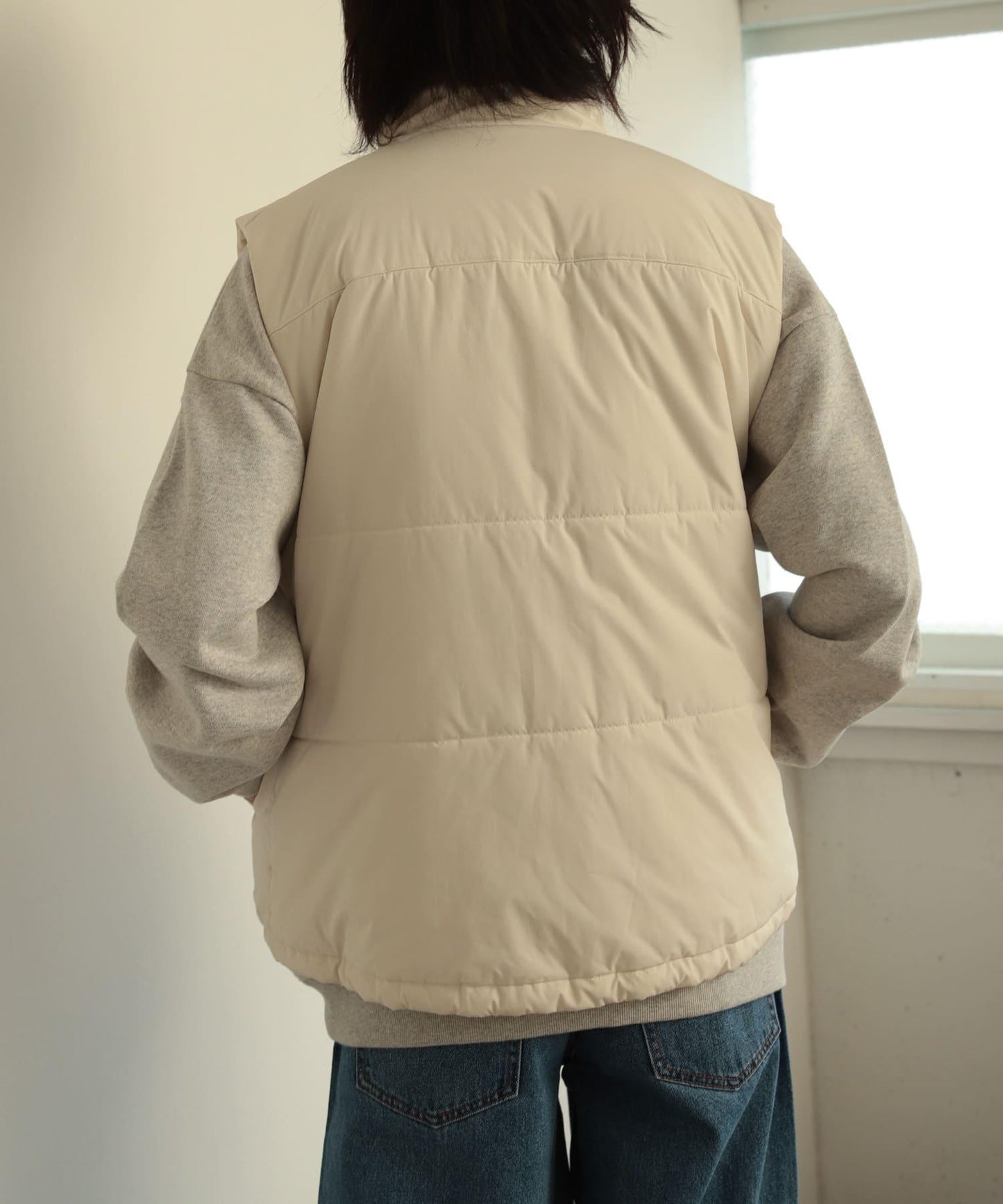 帶抽繩墊肩馬甲