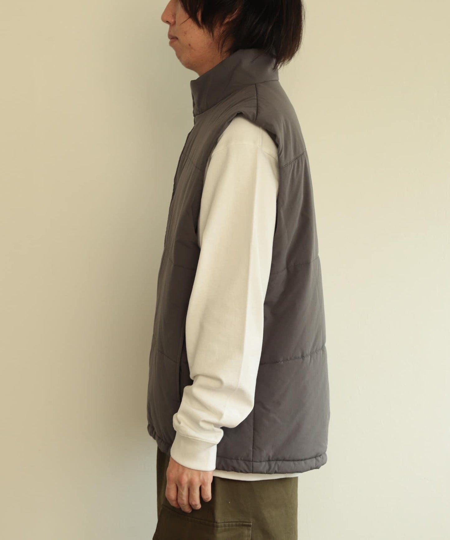 帶抽繩墊肩馬甲