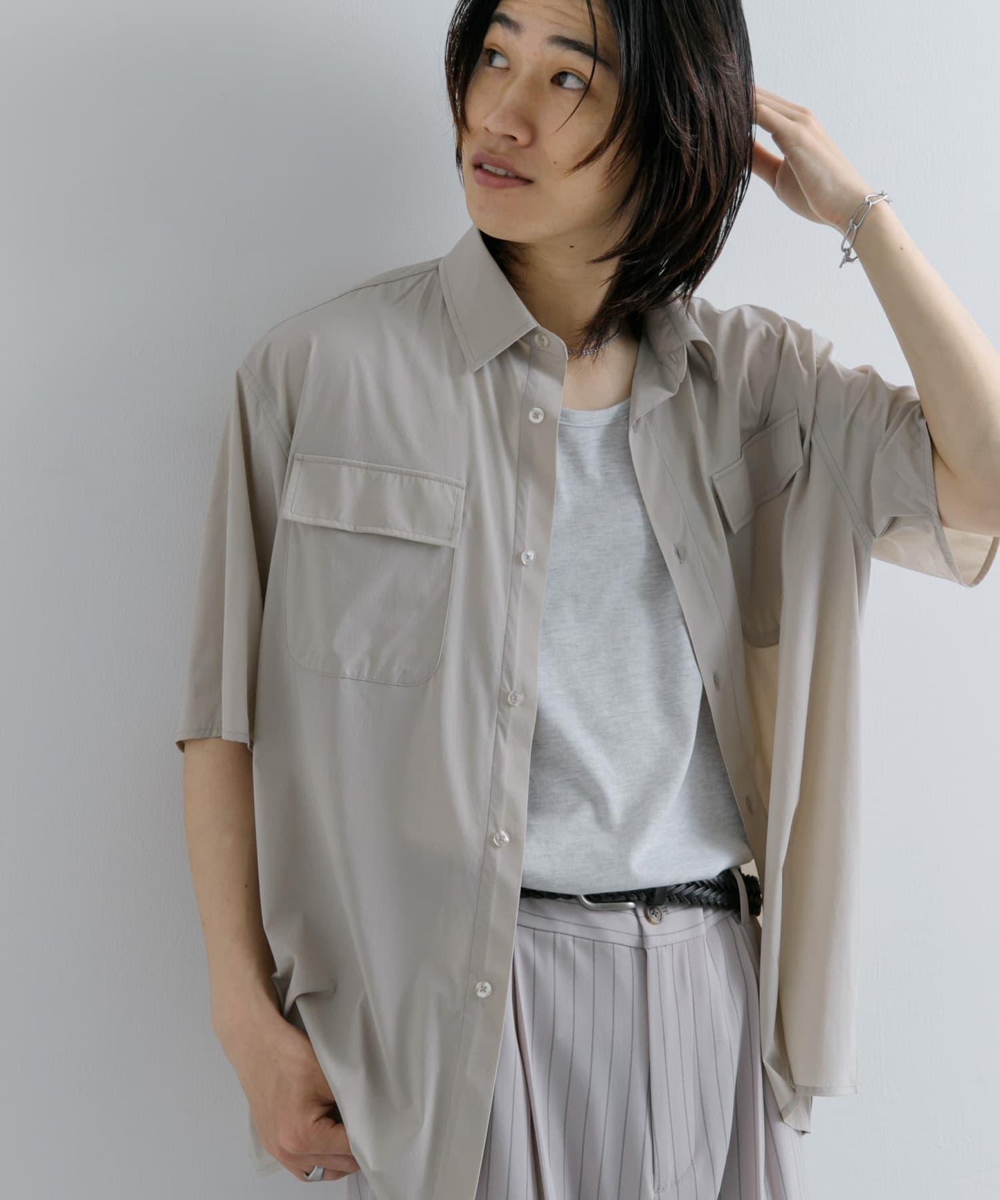 『UR TECH MoLight』雙口袋襯衫（五分袖）