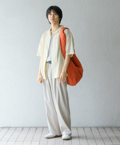 佩斯利印花開領襯衫（五分袖）