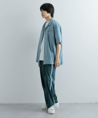 佩斯利印花開領襯衫（五分袖）