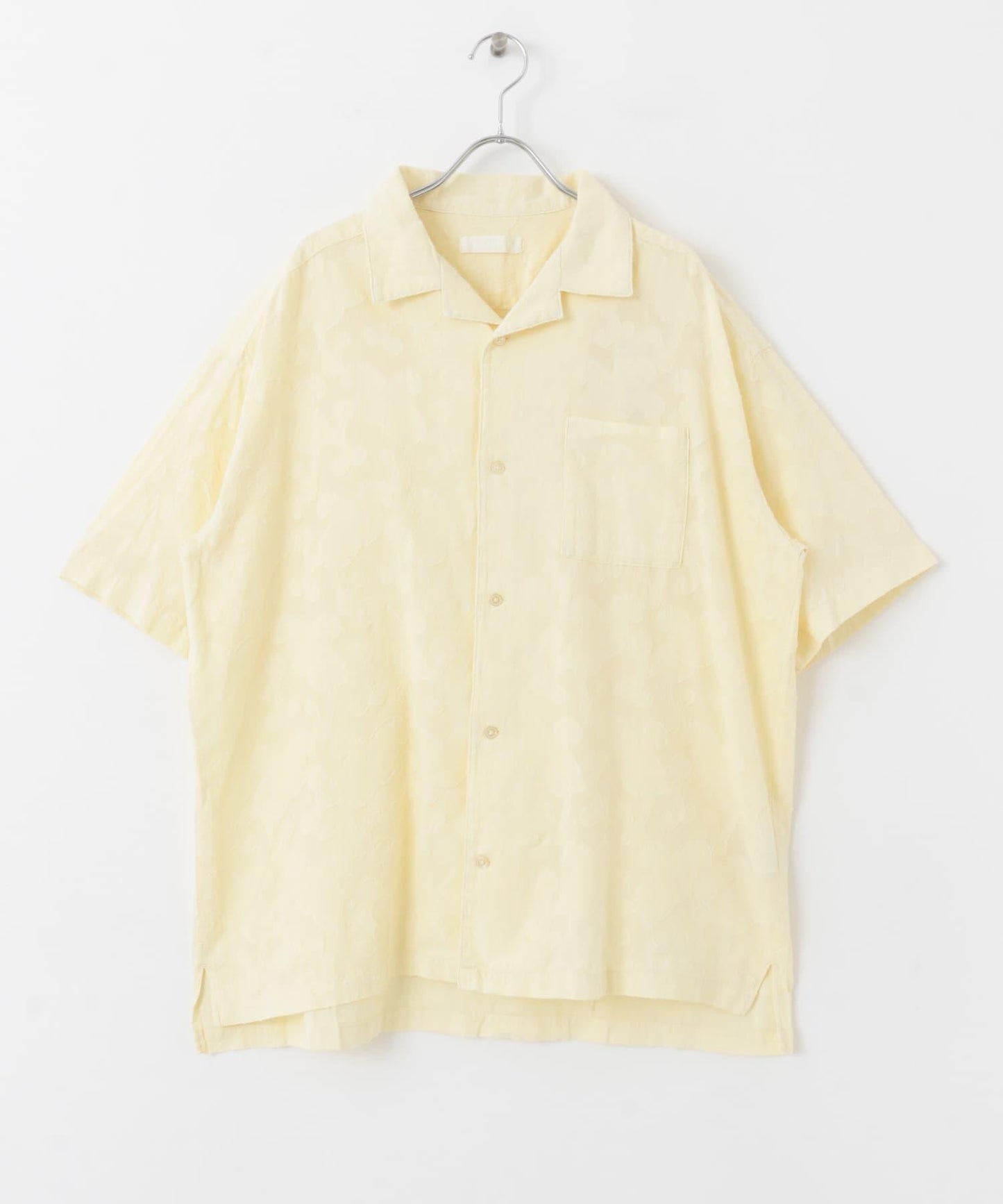 佩斯利印花開領襯衫（五分袖）