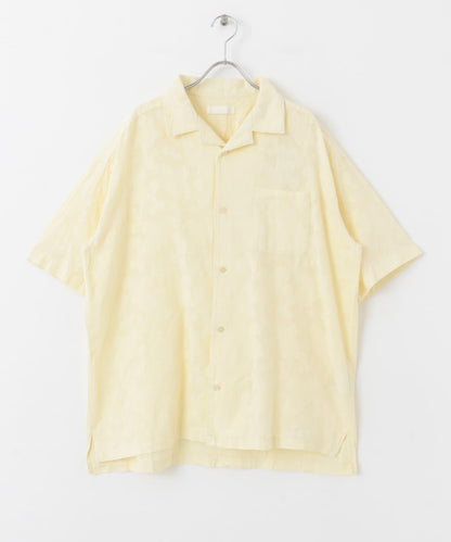 佩斯利印花開領襯衫（五分袖）