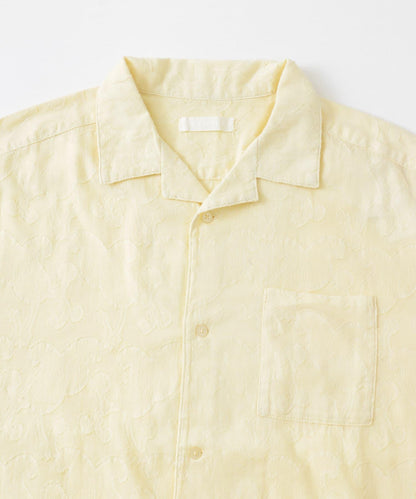 佩斯利印花開領襯衫（五分袖）