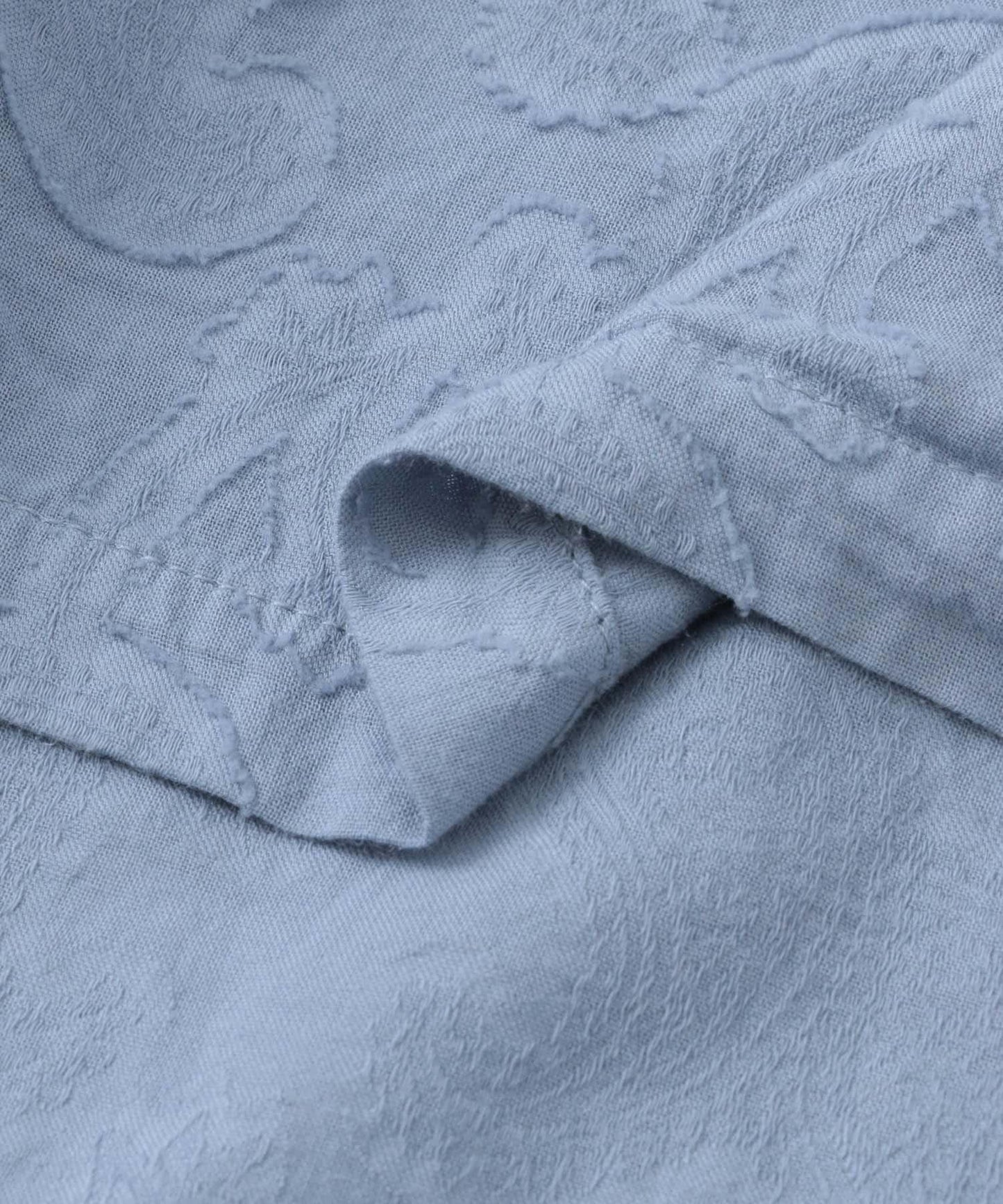 佩斯利印花開領襯衫（五分袖）