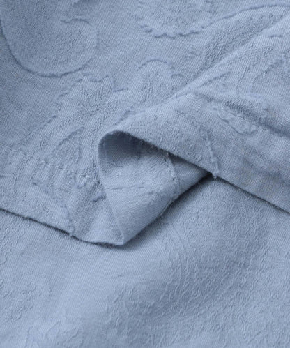 佩斯利印花開領襯衫（五分袖）