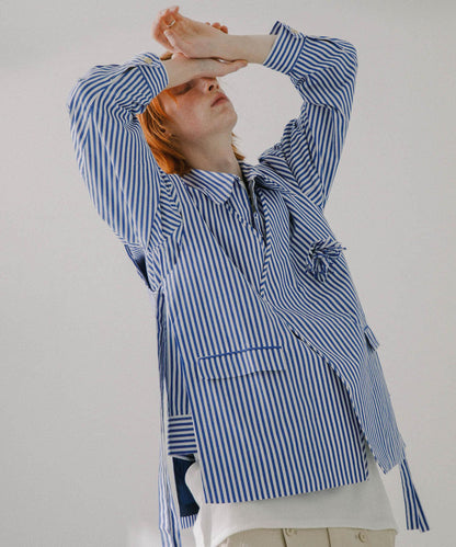 hxcyyd × SOP 條紋花卉胸花襯衫馬甲（男女同款）