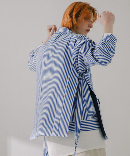 hxcyyd × SOP 條紋花卉胸花襯衫馬甲（男女同款）