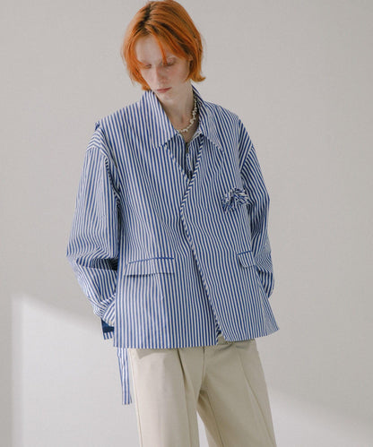 hxcyyd × SOP 條紋花卉胸花襯衫馬甲（男女同款）