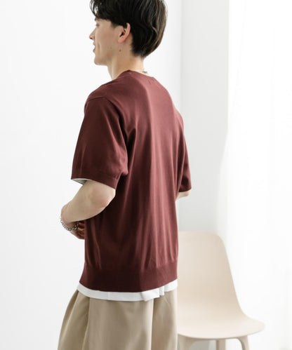 圓領針織短袖T恤