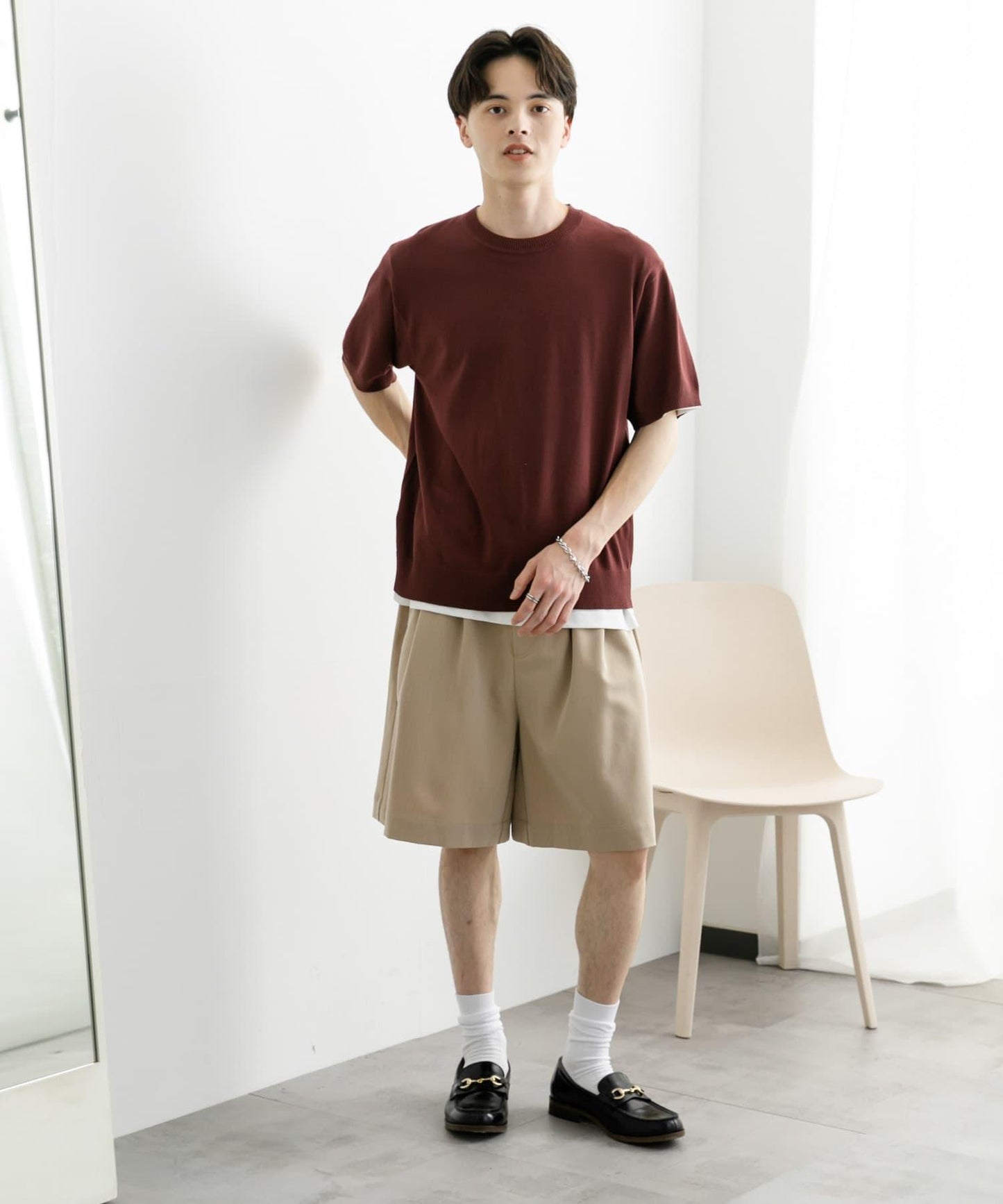 圓領針織短袖T恤