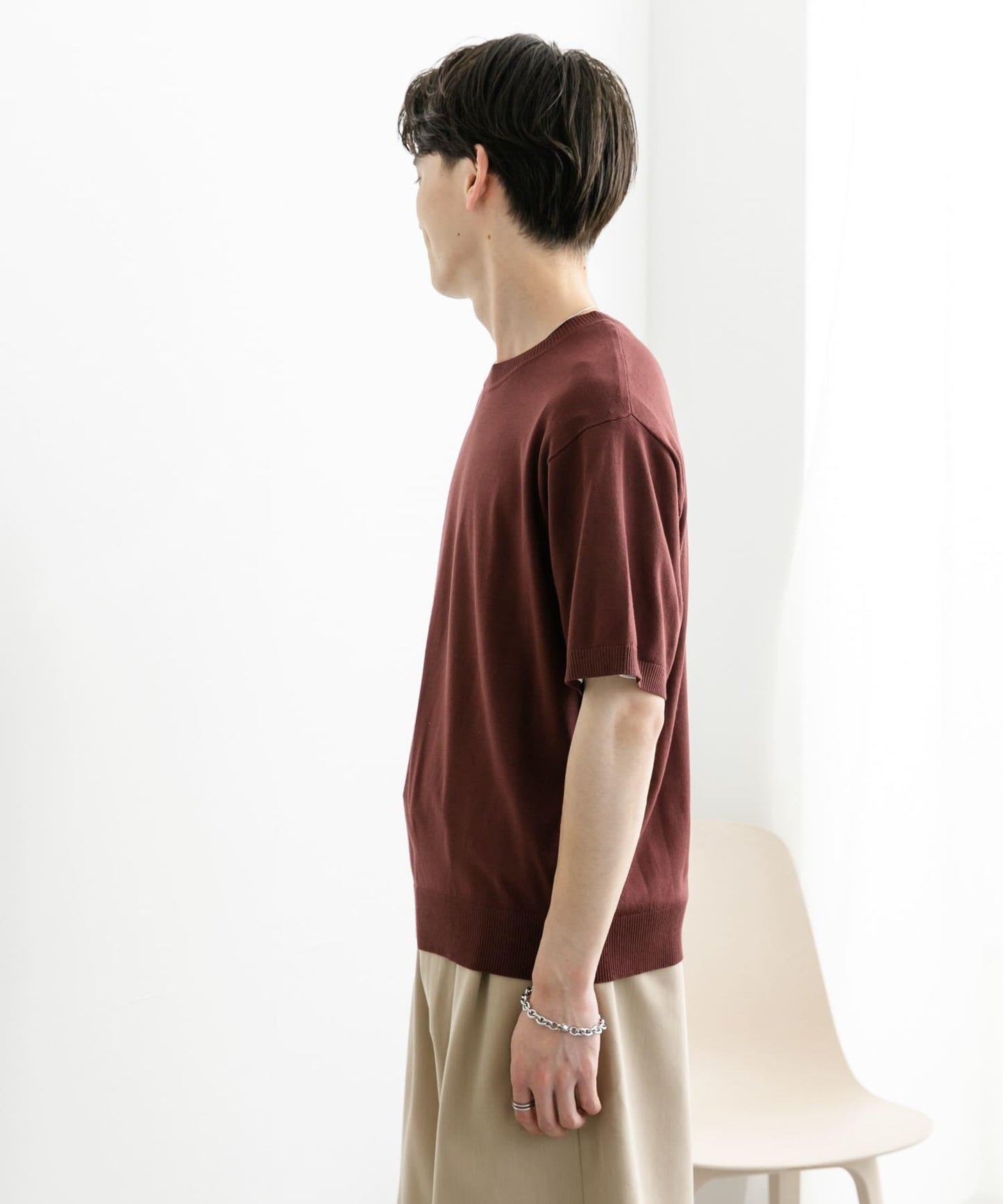 圓領針織短袖T恤