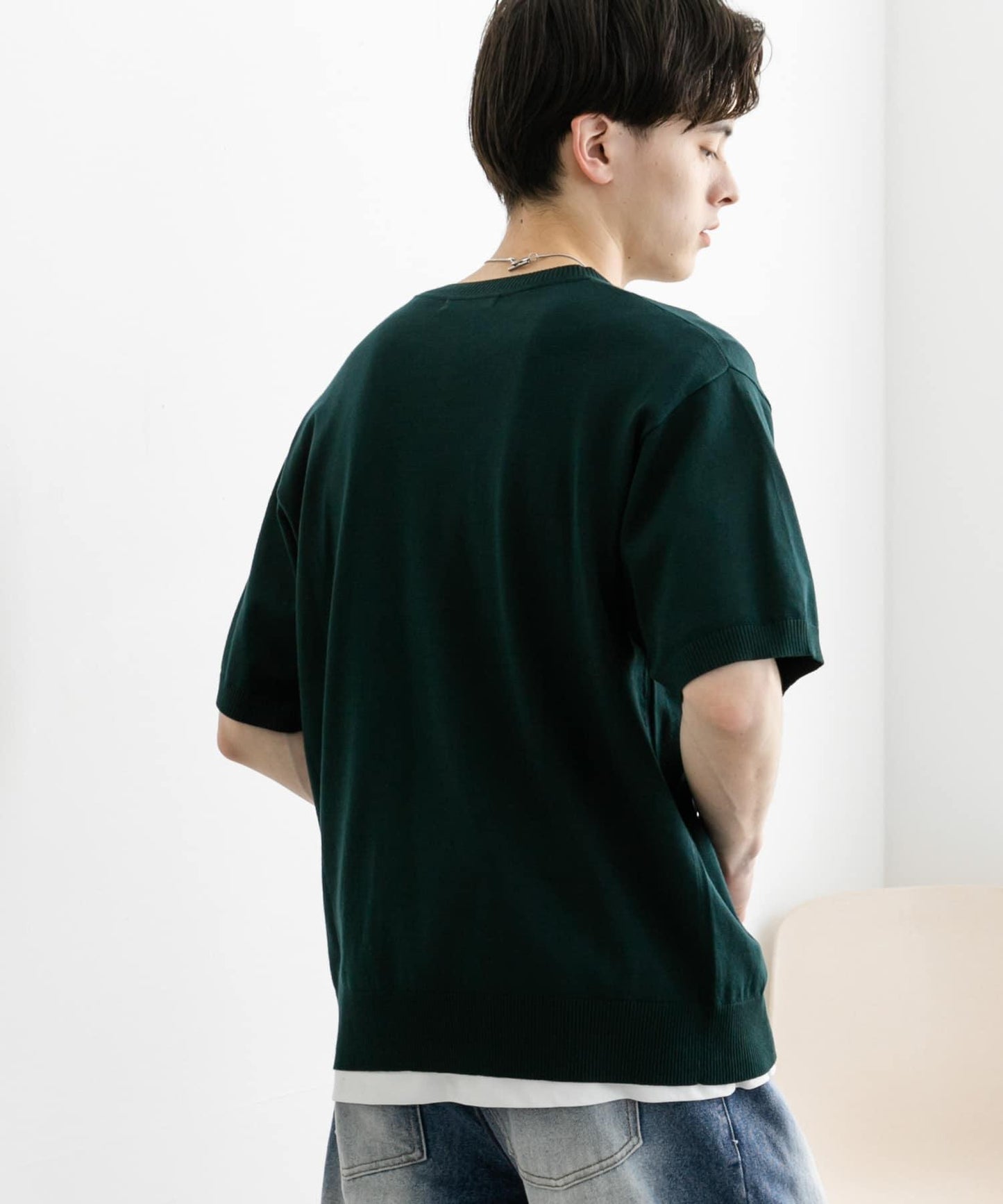 圓領針織短袖T恤