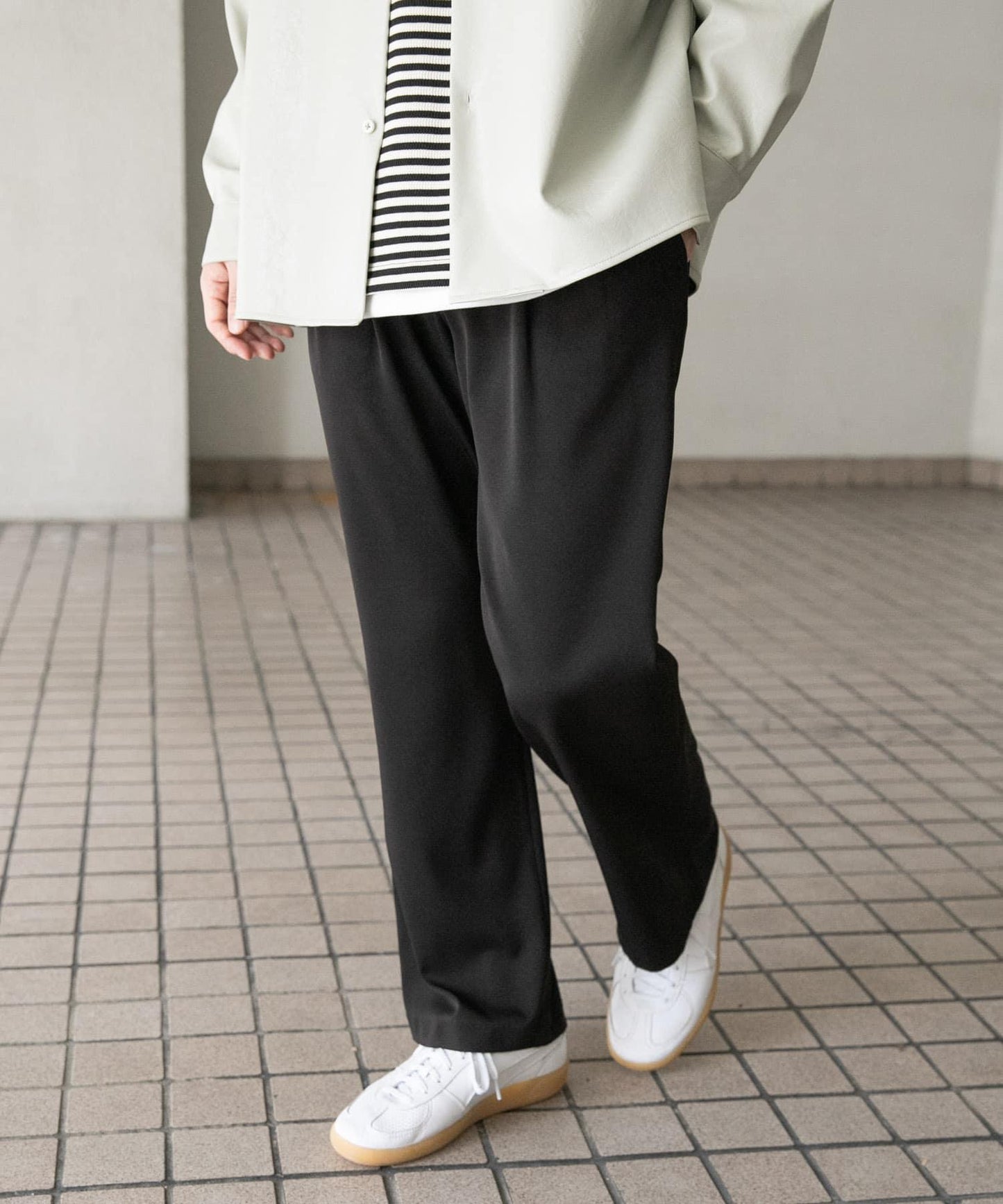 彈力錐形休閒褲