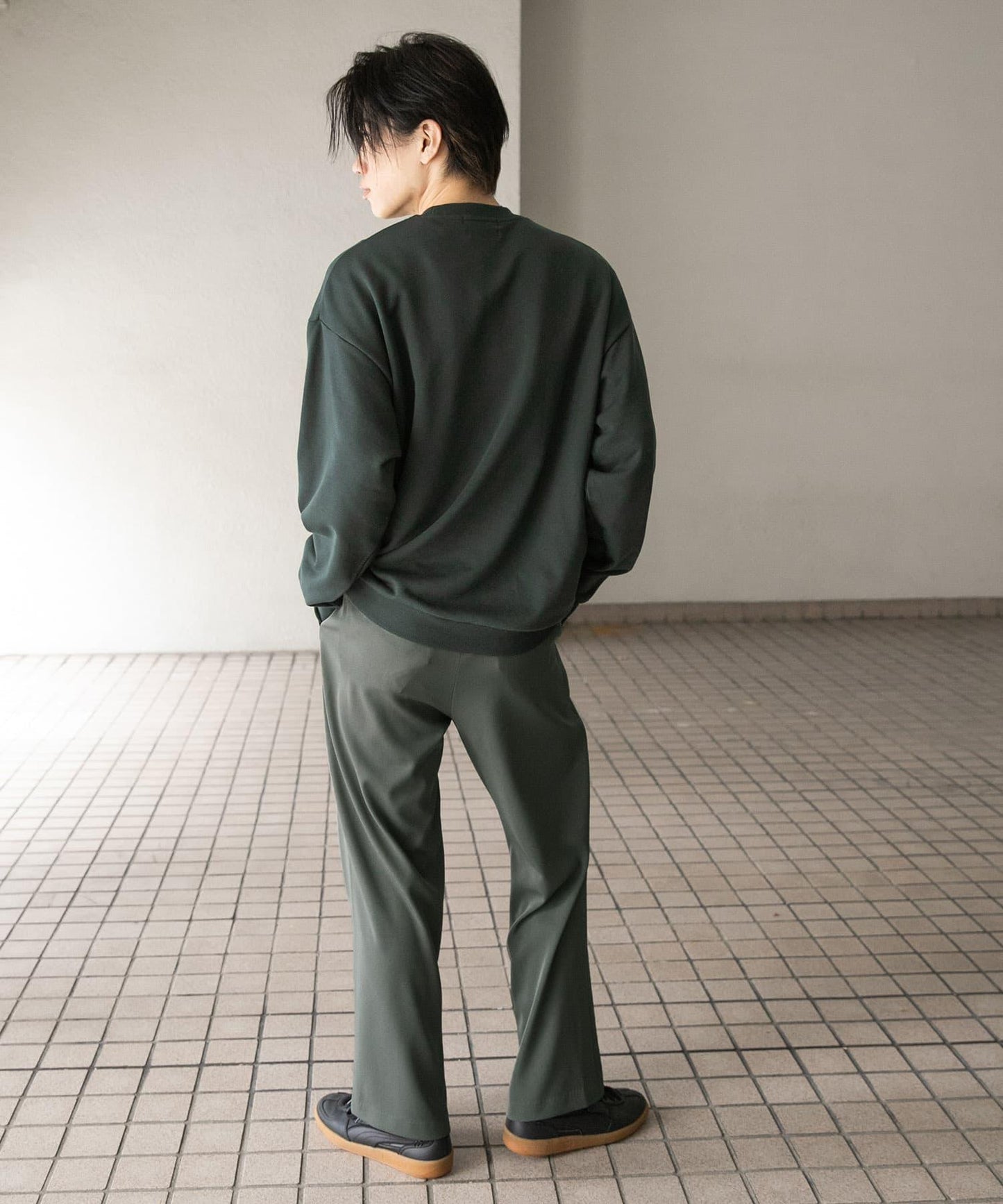 彈力錐形休閒褲