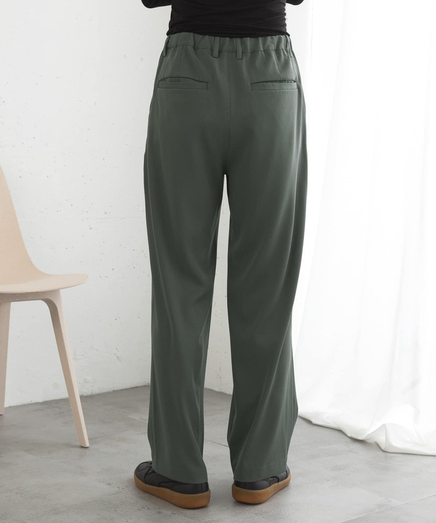 彈力錐形休閒褲