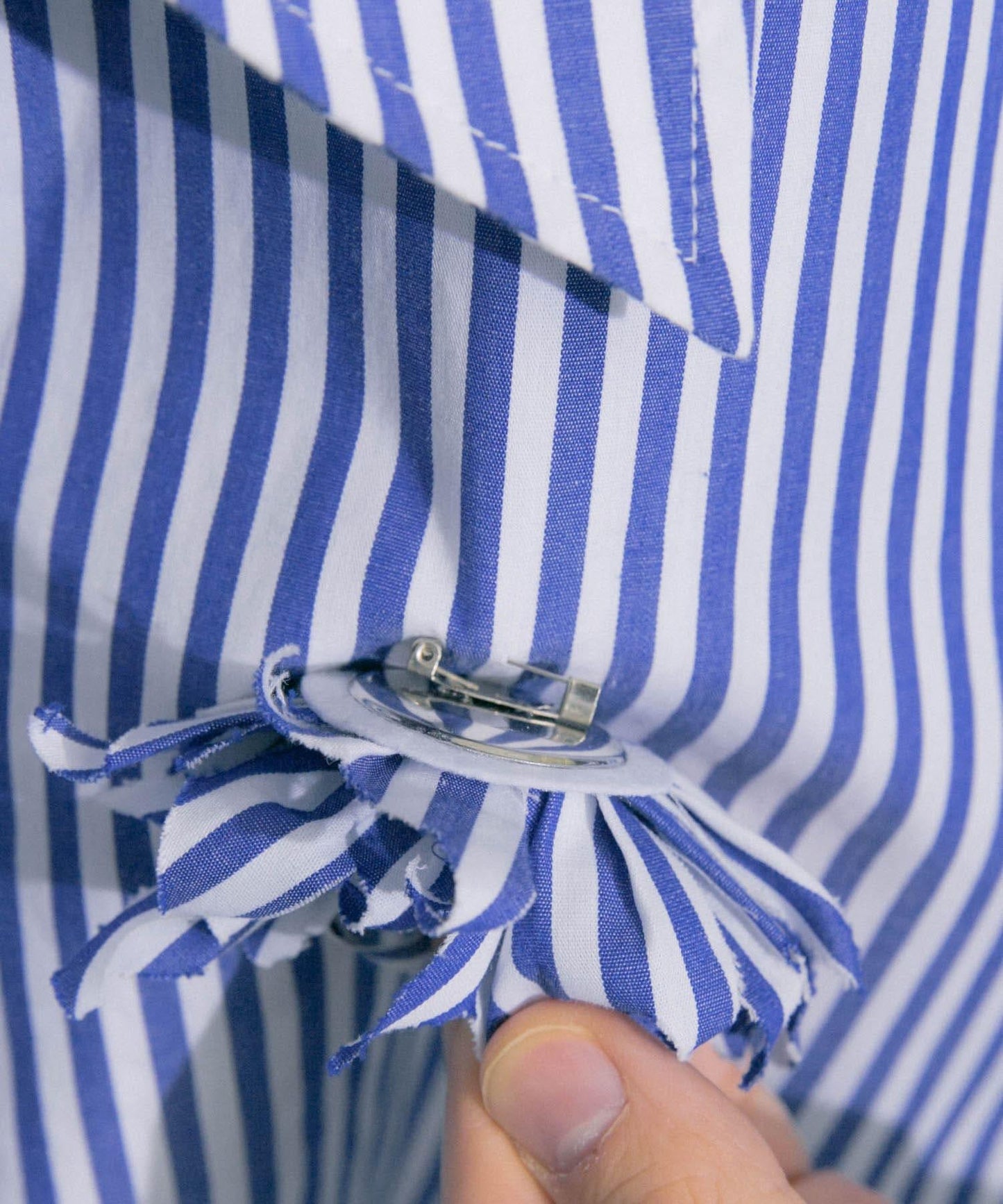 hxcyyd × SOP 條紋花卉胸花襯衫夾克（男女同款）