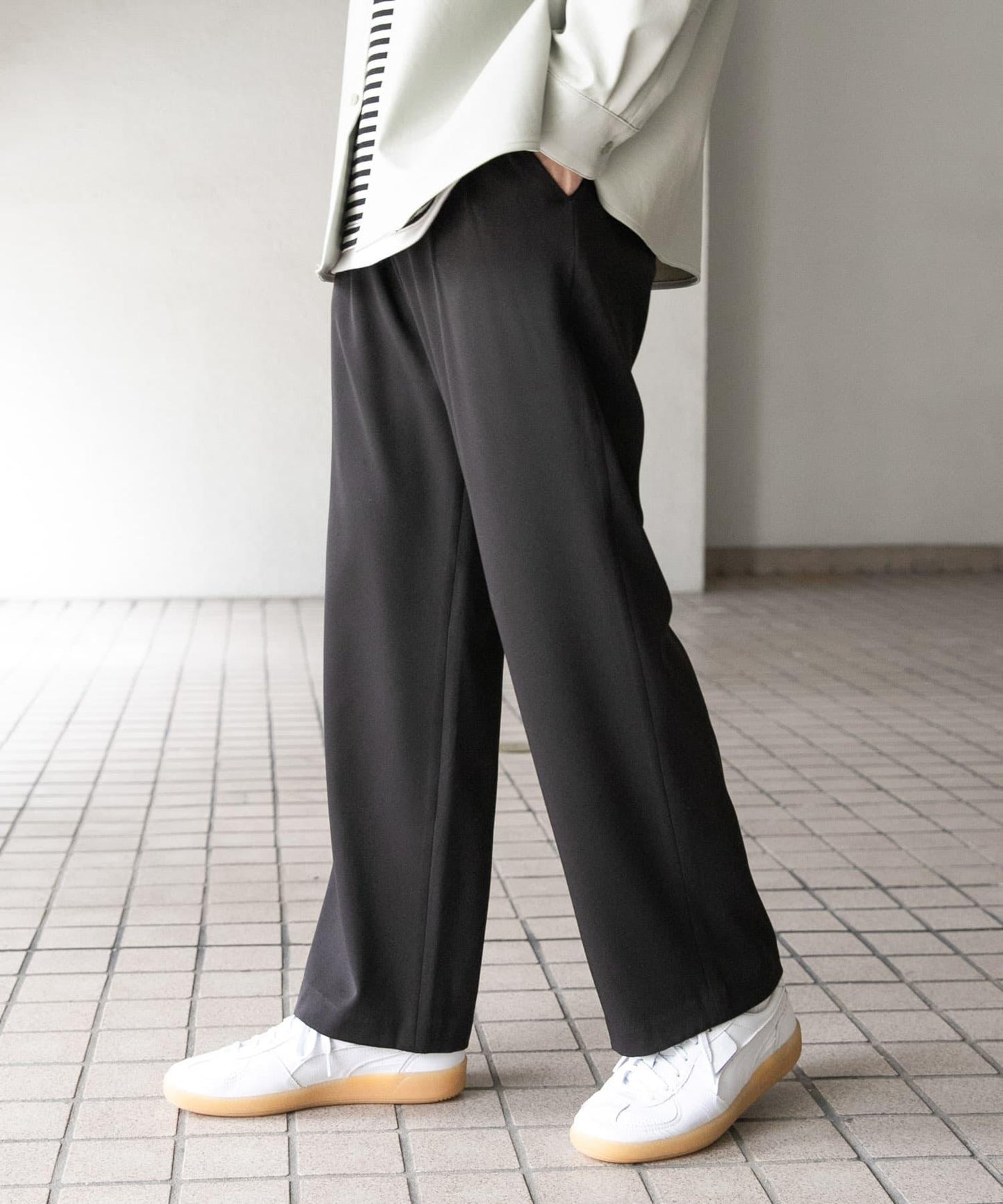 彈力錐形休閒褲