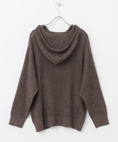 透視網紗連帽拉鍊外套