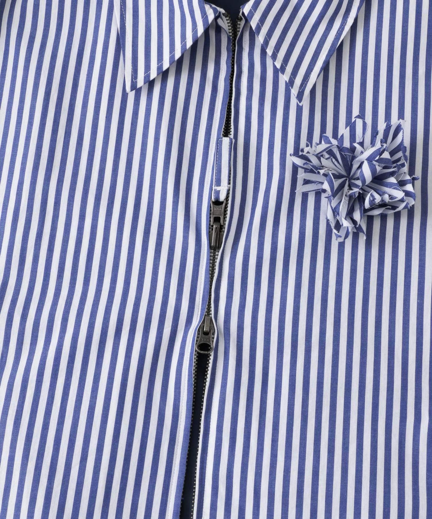 hxcyyd × SOP 條紋花卉胸花襯衫夾克（男女同款）