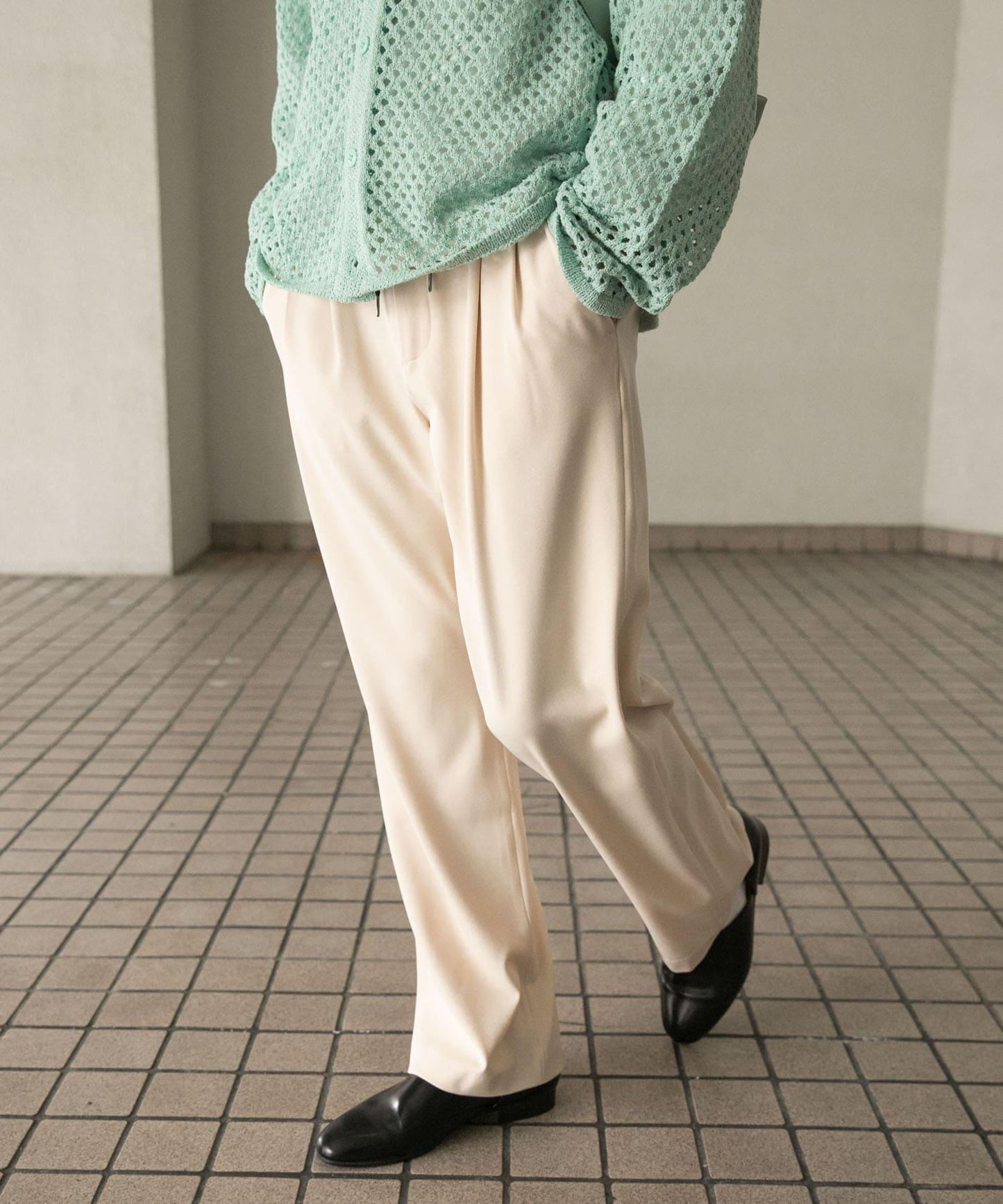 彈力錐形休閒褲