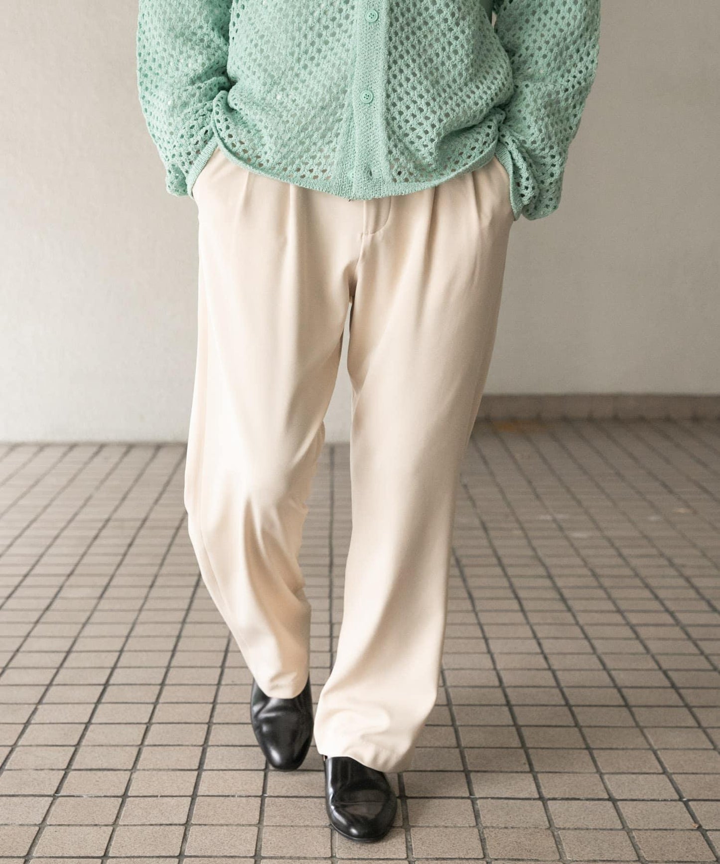 彈力錐形休閒褲