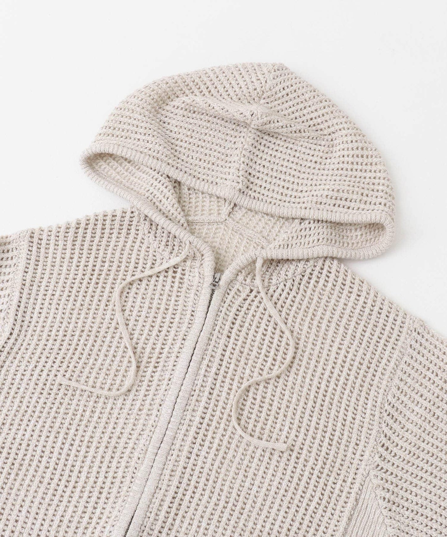 透視網紗連帽拉鍊外套