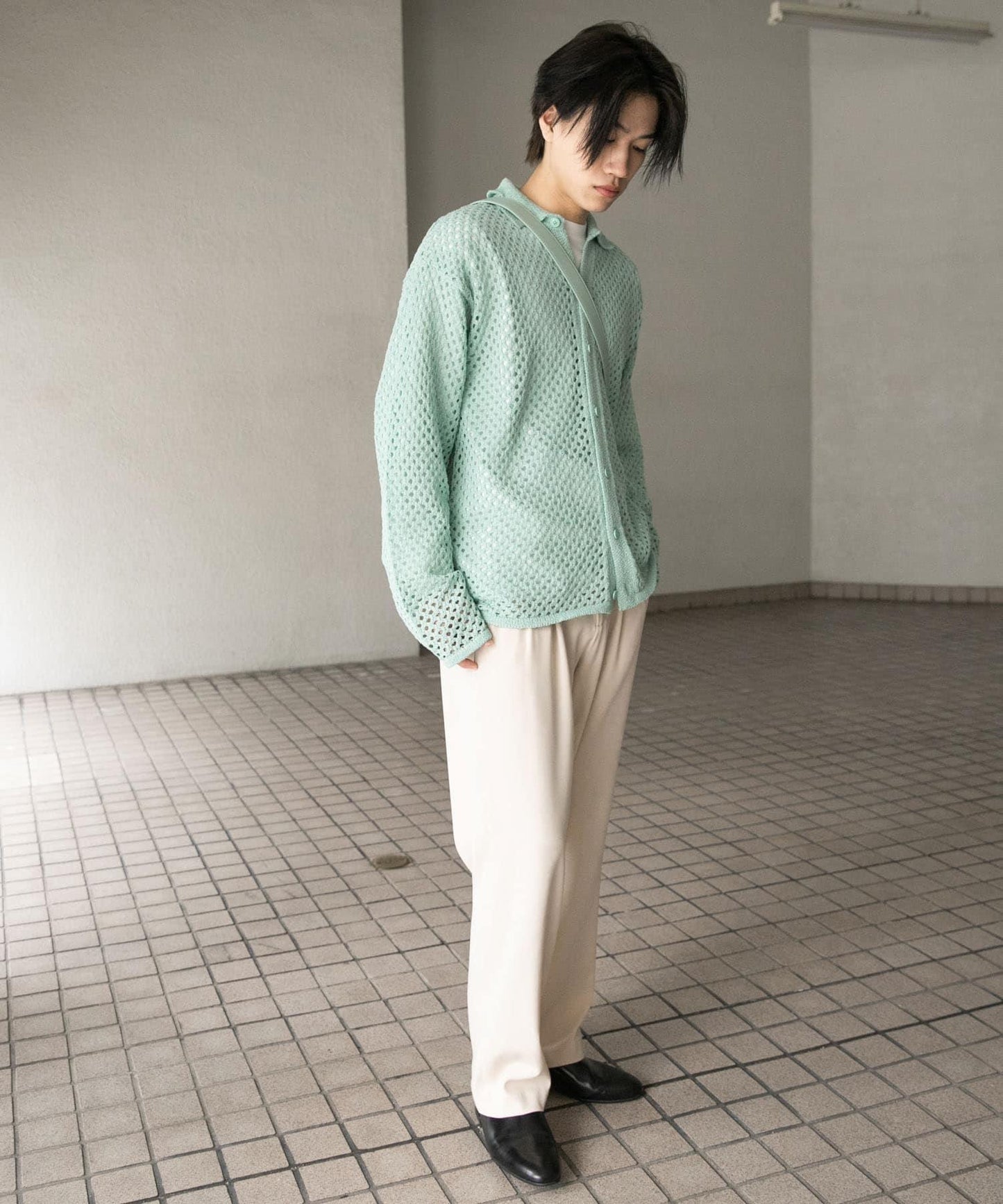 彈力錐形休閒褲