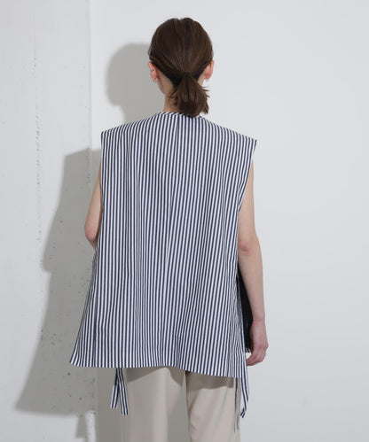 hxcyyd × SOP 條紋花卉胸花襯衫馬甲（男女同款）