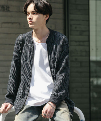 男女同款 可水洗 透視網眼駕駛員開衫