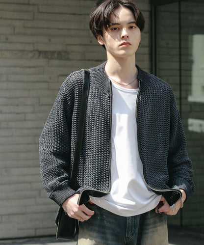 男女同款 可水洗 透視網眼駕駛員開衫